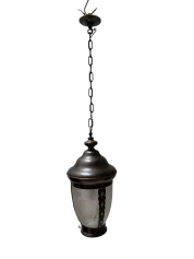 Art Nouveau Patinated Brass Hall Lantern, 1900s